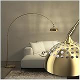 tectake® Bogenleuchte, Bogenlampe, Stehlampe Wohnzimmer, Esszimmerlampe modern, Schirmlampe...