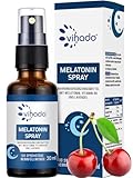 Vihado Melatonin Spray - Premium: Bis zu 5-fach höher dosiert - 180 Tage Vorrat - Melatonin Spray...