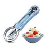 Melonen-Baller-Set,Multifunktion Obst Werkzeug Küchenhelfer Set 4 in 1 Melon Ball Fruit Scoop...