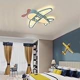 BOKALAKA Aeroplane Deckenleuchte,CartoonDeckenlampe Led,91W Children's Deckenlampe Wohnzimmer,Three...