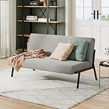 Dripex Sofa 2 Sitzer, Stoffsofa Couch Modern mit Metallrahmen, Loungesofa mit Lehne, Doppelsofa für...