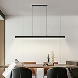 Moderne LED pendelleuchte esszimmer dimmbar hängelampe esstisch schwarz, Linear design...