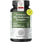 NATURE LOVE® Probiona PLUS - 120 Mrd KBE je Tagesdosis (hochdosiert) - 20 Bakterienstämme + Bio...