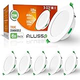 ALUSSO LED Einbaustrahler 230V Ultra Flach Dimmbar Deckenspots 5W 400 Lumen, Warmweiß Neutralweiß...
