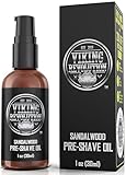 Viking Revolution - Pre Shave Öl für Männer - Bestes Rasieröl mit Sandelholz für Rasierhobel,...