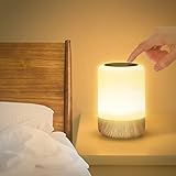 Görvitor LED Nachttischlampe Touch Dimmbar, Tischlampe Batteriebetrieben 8 Farben und 3 Modi,...