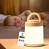 Nachtlicht Kinder,10 Farben LED Nachtlicht Baby Stilllicht, Wiederaufladbare Nachttischlampe Touch...