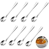8 Stück Espressolöffel Mini 7,5cm - Kleine Edelstahl Löffel Dessertlöffel für Kaffee, Gewürze...