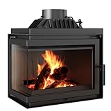 KRATKI Simple Wood Stove Insert with Side Glazing Door with Left or Right Hinge...