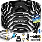 MASKO® Premium Rohrreinigungsschlauch Set Abflussreiniger 30m, 200 bar inkl. Isolierband, Tasche 3...