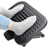 HUANUO Schreibtisch-Füßstütze mit Massagefunktion, verstellbarer Winkel und 3 verschiedene...