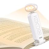 Gritin Leselampe Buch Klemme, USB Wiederaufladbare Klemmleuchte für Lesen ins Bett mit 7 LED,3...