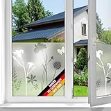 d-c-fix Fensterfolie Blossom Blumen-Muster statisch selbsthaftend Premium 45 cm x 1,5 m - blickdicht...