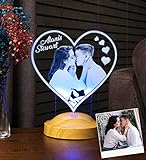 Fotogeschenk Valentinstag Geschenke Lampe Personalisierbar mit eigenem Foto und Text in 3D Bilder...