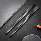 Japanische EssstäBchen 5 Paar Schwarz Chopsticks Wiederverwendbare EssstäBchen Waschbar FüR...