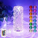 LED Tischlampe aus Kristall, Crystal Diamond Lamp, Kristall Lampe, Acryl Diamant Nachttischlampe [16...