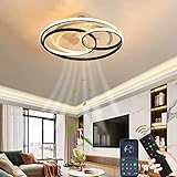 Deckenventilator mit Beleuchtung und Fernbedienung leise,Modern LED Dimmbar Deckenleuchte mit...