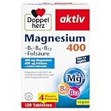 Doppelherz Magnesium 400 + B1 + B6 + B12 + Folsäure - Magnesium unterstützt die normale...