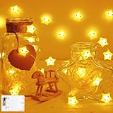 cshare Lichterkette Batterie, 2M 20er LED Sterne Kinder Lichterkette Innen mit Timer, für Zimmer...