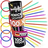 molinoRC 100x Knicklichter Party Set - 6 TOLLE Farben - Halloween - Knicklichter Kinder - mit 100...