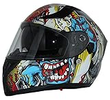 Protectwear Motorradintegralhelm Integralhelm mit integrierter Sonnenblende und...