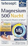 tetesept Magnesium 500 Nacht - Nahrungsergänzungsmittel mit hochdosiertem Magnesium - entspannte...