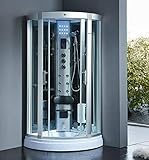 XXL Luxus LED Dampfdusche Kombi Dusche Duschtempel Komplettdusche Duschkabine + Radio inkl....