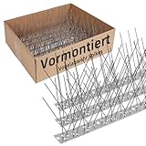 Moyofree Vogelabwehr Spikes vormontiert für Dach und Fenster, Taubenabwehr Spikes Edelstahl...