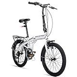 Bergsteiger Windsor 20 Zoll Faltrad, Klapprad, 6 Gang-Schaltung, LED...