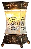 Deko-Leuchte XENIA Cream, Tischlampe aus Metall und Resin, Stimmungsleuchte, Höhe ca. 30 cm