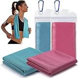 Kühlhandtuch Kühltuch 2 Stück(100 x 30 cm), als Cooling Towel und mikrofaser...