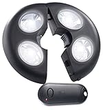 Lunartec Sonnenschirm Beleuchtung: Helle LED-Schirmleuchte LSL-120, IP44, Fernbedienung, dimmbar,...