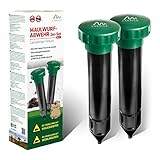 GARDIGO® Maulwurf Vertreiber Basic 2er Set I Maulwurfschreck 400-1000 Hz für ca. 700m² I...