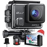 Surfola Action Cam 4K, Unterwasserkamera 40M Wasserdicht 20MP EIS...