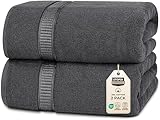 Utopia Towels - 2er Badetücher Groß aus Baumwolle mit Aufhänger, Saunatücher,Badehandtücher...