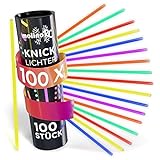 molinoRC 100x Knicklichter Party Set - 6 TOLLE Farben - Knicklichter Kinder - Leuchtarmbänder...