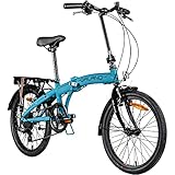 Galano 20 Zoll Klapprad Metropolis Fahrrad Faltrad Campingrad, Farbe:blau