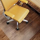NATRKE Bodenschutzmatte Transparent, Größ 122x92cm Bürostuhlunterlage Drehstuhl Stuhlmatte,...