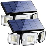 INTELAMP Solarlampen für Außen mit Bewegungsmelder 2 Stück, Solarleuchten für Außen 6000...