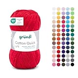 Gründl Wolle Cotton Quick uni - Wolle zum Häkeln aus 100 % Baumwolle - Wolle...
