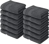 Utopia Towels - 12er Set Seiftücher, 30x30 cm, 100% Baumwolle waschlappen (Grau)