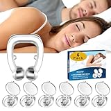 6 PCS Anti Schnarch Nasenclip, Schnarchstopper zum besser Schlafen & Atmen, Antischnarchen Snore...