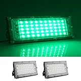 MODOAO Flutlichter für den Außenbereich, 2 Stück, 50W, 4800lm,grüne LED-Außenleuchte,IP66...