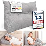 maxVitalis Rückenkissen, Keilkissen für Bett und Sofa geeignet, Lendenkissen, dreieckiges...