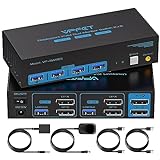 4K120Hz Displayport KVM Switch 2 PC 2 Monitore 8K60Hz DP1.4 KVM-Switches USB 3.0...