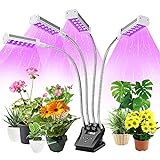 NIXIUKOL Led Pflanzenlampe Vollspektrum, Grow Lampe für Zimmerpflanzen mit Display-Timer, 192 LEDs...