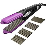 HCAH Kreppeisen für die Haare, Kreppeisen mit 4 Austauschbaren Platten, Crepeisen Haare Wellen für...