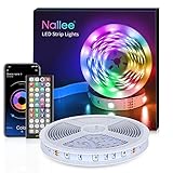 Nallee LED Strip 10M(1 roll), LED Streifen 10m RGB LED Lichterkette Licht mit Fernbedienung und...