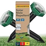 RoamRover Solar Maulwurf Vertreiber Testsieger, Ultraschall Wühlmaus Vertreiben, Haustierfreundlich...