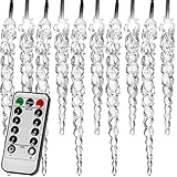VOLTRONIC 40 LEDs Lichterkette Eiszapfen, innen und außen, IP44, Modell- und Farbwahl, kalt-weiß,...